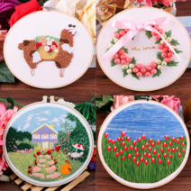 DIY 프랑스자수 패키지, A형 프랑스자수, 26 소녀의꿈 20cm