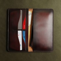 바보사랑 수제 가죽 핸드폰 지갑 아도방 폰케이스 장지갑 .에치펠레