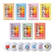 BT21 프리미엄 고반발 무광 골프공 3피스 12구 (6구 1+1), 타타, 타타