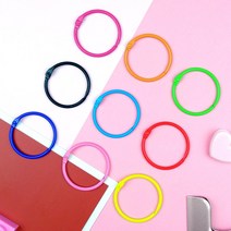 카드링 쇠링 링고리 칼라링 오색 열쇠고리 부자재, 1개, 퍼플