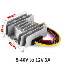 휠눈썹평행 휠 마커 차량용 페인트 인버터 추천 태양광 캠핑용 8V40V 12V 138V 19V 3A 6A 10A 15A 20A 300W DC 전압 안정기 전력 변환기 레귤레이터 부, 없음, 8-40V to 12V 3A