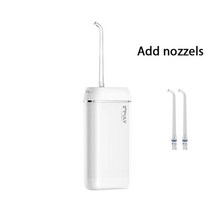 물치실 치간 세정기 워터 치실 픽 무선 구강 세척기 가정용 스케일링 enpuly oral irrigator m6 plus 휴대용 dental irrigator bucal 초음파, 흰색 추가 노즐