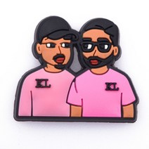 매력 영화 역할 검은 살아있는 물질 Pvc 신발 crocks 악어 장식 방해물 Accessoroies 선물, [08] c0069