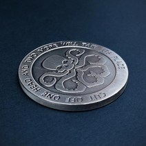 물탱크 빗물받이통 대용량 미국 S.H.I.E.L.D. 에이전트 니켈 실버 기념 동전 히드라 만화 해골 도전 공예 메달