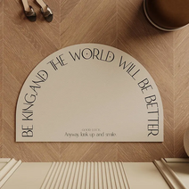 소프트 규조토 발매트 논슬립 욕실 화장실 빨아쓰는 규조토 발매트 물흡수, 화이트, 반웬형(50*80cm), 화이트