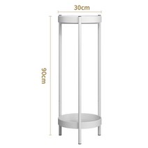 화분 선반 받침대 정리대 화분대 진열대 거치대 거실 베란다 다육이 식물 걸이대 철제 다이 인테리어, 지름30*높이90(화이트)