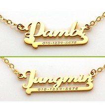 아가골드 14K 체인포함 이니셜 아기영문 미아방지목걸이 돌선물 아기백일선물 영문 BN021, 단품