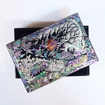 한국 전통 자개 나전칠기 명함함 보석함(소) 해 송학 부모님 승진 선물 외국 답례품 기념품