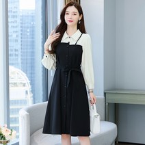 코디코치 여성 제니 카라 캐주얼 오피스 하객 원피스