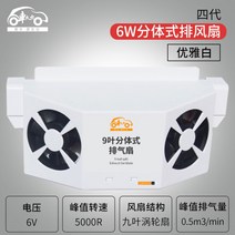 [XiangBaiLing해외구매대행]태양광 자동차 창문 환풍기 배기 팬 냄새배출 트럭 송풍기, 럭셔리 [터보9엽선] 화이트 1개입 [태양광]