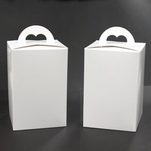 천사돌 브라운 선물상자 ( 대 중 소 ) 손잡이상자 쿠키포장상자 마카롱상자 선물포장 답례품 케이크상자 떡상자 베이커리포장, 화이트(프리미엄) 상자, 1장