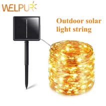 LED태양광정원등 태양열 문자열 요정 조명 12m 100led32m 300 led 방수, 따뜻한 화이트, 7m 50 주도