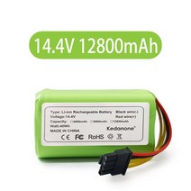 로봇청소기 배터리 호환 4S1P 18650 14.4V 12.8Ah 리튬 로봇 진공 청소기 용 Cecotec Conga 1590 이온 충전지, [03] 14.4V 12800mAh