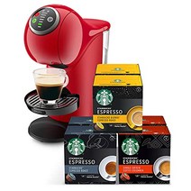 독일 수입 Krups KP3405 NESCAFÉ Dolce Gusto Genio S Plus STARBUCKS by NESCAFÉ DOLCE GUSTO 커피 캡슐 3가지 에스프레소 변형, 캡슐 시음 세트 미포함