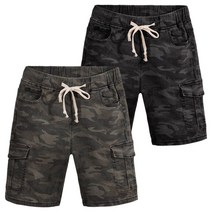 [모니즈] 스판 카모 밴딩 반바지 BPT144