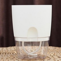 식목일행사 아보카도 대파 상추 키우기 블루베리 코알라 그루트 매직 화분 watering planter handmade 2 layer self watering plant pot, 15.3x18.2cm 리터, 협력사