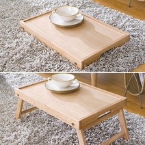[탑펠리즈] 피코 원목 접이식 베드 트레이캠핑테이블, 내추럴