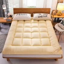 슬로우토퍼 슬로우매트리스 2인용 슈퍼싱글 싱글토퍼 실속형 자취방 침대토퍼, 입체 옐로우【사계절 적용】