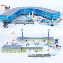 비행기 모형 다이캐스트 항공기 장난감 키덜트 전시용 피규어 크리 에이 티브 시뮬레이션 공항 장면 공항 조립 어린이를위한 세트 diy 공항 장면 모델 아이 선물