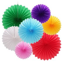 페이퍼휠 페이퍼팬 파티팬 생일 파티 장식 소품 모빌, 페이퍼휠(소)화이트