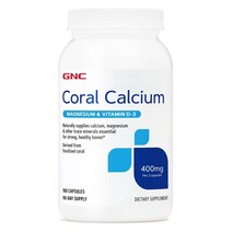 GNC 코랄 칼슘 400mg 마그네슘 비타민D3 180정 콜레칼시폐롤, 1개, 기본