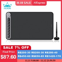 휴이온 드로잉 액정 타블렛 태블릿 huion q620m 그래픽 무선 usb 펜 8192, 협력사, 검은 색