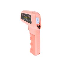 아쿠바 적외선 온도계 CS-304 비접촉식 -50~380도 온도 측정 방사율 조절 가능, 핑크