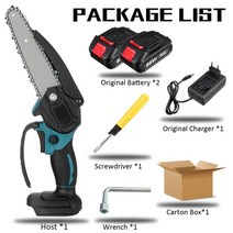 테이블쏘 작업대 직소기 1500w 6 인치 20v 전기 미니 체인 톱 012pcs 배터리 한 손으로 톱 88vf 목공 도구 makita 18v 배터리 eu 플러그, 2 배터리 블루