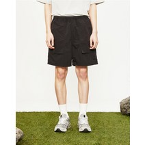 22SS [HIS HAZZYS] 블랙 나일론 밴딩숏팬츠 HZPA2B822BK