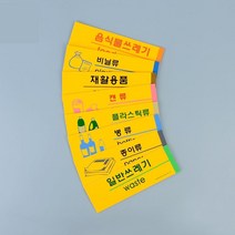 노랑 분리수거 표지판 디자인문패 분리수거안내판 빌라 원룸 쓰레기표지판, 비닐류