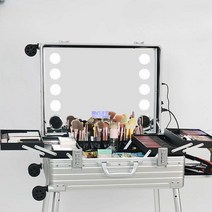 전문가용 메이크업 캐리어 뷰티 도구 상자 수납함, 상세 페이지 참고, 복합 24인치 블랙 A형 5846A