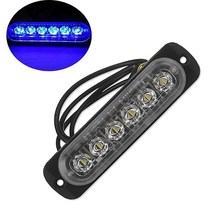 경광등 비상등 교통사고 12V-24V 6LED 라이트 플래시 비상 자동차 차량 경고 스트로브 깜박임, 한개옵션0