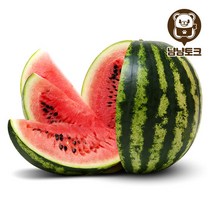 [냠냠토크] 수분많고 달달한 수박 6kg 내외 국내산 꿀수박, 단품