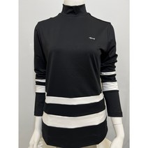 루이까스텔 여성 22년 F/W 가을 허리 라인 2단 배색절개 터틀넥 기능성 긴팔 티셔츠 #빠른배송#신축성이 좋은#간절기 티셔츠 #여성 가을 골프 웨어 [NC 신구로]
