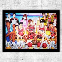 더 퍼스트 슬램덩크 굿즈 판플랫 THE FIRST SLAM DUNK 극장판 smb001, 블랙 프레임, 와인 15