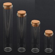 원통 유리 코르크 마개 유리통 유리병 악세사리진열, 사이즈, 120mm