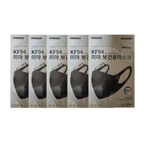 미마 보건용마스크 KF94 대형 5매-블랙 미마마스크, 02_대형 화이트5매, 1개