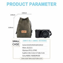 카메라슬링백 가죽가방 해링본 백팩 카메라케이스 사진 배낭 dslr canon호환 universal drawstring bag handheld 액세서리, 녹색-작은