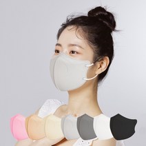 국산 KF94 새부리형 컬러마스크 대형 100매 비말차단 황사방역 마스크, 라이트그레이