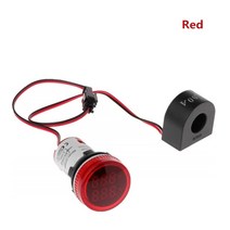 전기테스터기 AC 50-500V 110V 220V 전류계 전압계 HZ 헤르츠 주파수 측정기 22mm 디지털 증폭기 신호등 LE, 01 Red