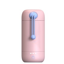 그릭요거트메이커 280ML 요구르트 메이커 DC5 DIY 신 우유 기계316 스테인레스 스틸 라이너 휴대용 미니 설정, 03 분홍색