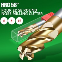 밀링머신 밀링 커터 합금 코팅 텅스텐 스틸 도구 Cnc 기계 HRC58 엔드밀 롬틱 탑 키트 공작, 5pcs, 14.0mmX100L