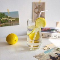 홈카페 투명 유리잔 플랫화이트 400ml 커피유리잔 유리커피잔 카페잔