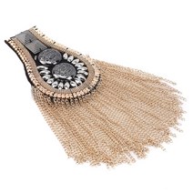 패브릭 배지 브로치 영국 스타일 수제 숄더 쥬얼리 술 모조 다이아몬드 견장의류 액세서리 견장 어깨 와펜 뱃지 배찌 패치