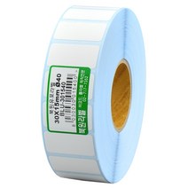 북원라벨 유포지 30X15mm 지관40mm 롤라벨 유포라벨 BLU-301540