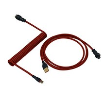 월간스토어 키보드 항공 케이블 1.8m 기계식 코일 와이어 Type C USB 컴퓨터 커넥터 비행가 충전 Cor, [05] Red