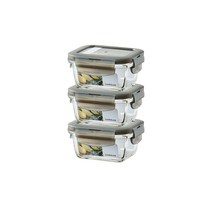 락앤락 유로 오븐글라스 직사각 160ml_그레이_3개