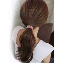 심플 헤어끈 두꺼운 짱짱한 무매듭 머리끈 무지 머리 고무줄 (20개세트)