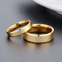 특이한커플링 학생 20대 커플링 디자인 우정 링 수능 반지 Ramos 부드러운 스테인레스 스틸 골드 컬러 심플 4mm 6mm 연인 웨딩 쥬얼리 약혼