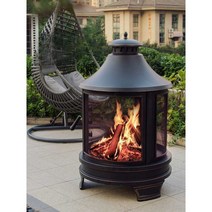 화목난로 펠렛 연통 불멍 블랙 스테인레스 접이식, 스토브